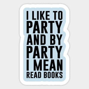 Book Reading Party Sticker